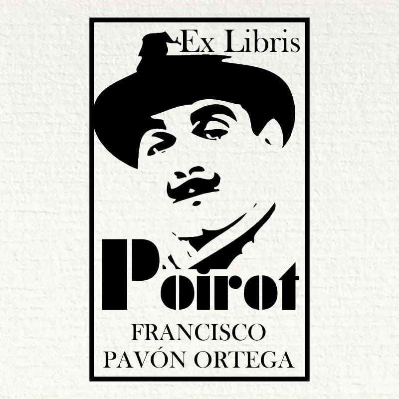 Bookplate Hercule Poirot
