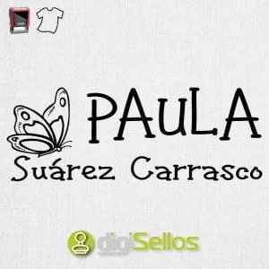 Selo de roupa de borboleta