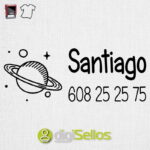 Sello para ropa Saturno