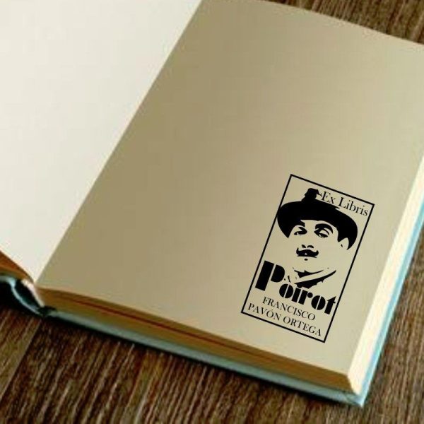 Hercule Poirot book stamp