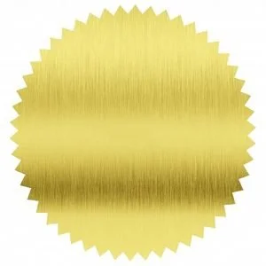 Étiquettes de sceau sec doré