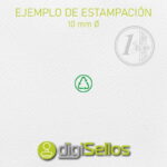 Ejemplo impresión sello 10 mm Ø