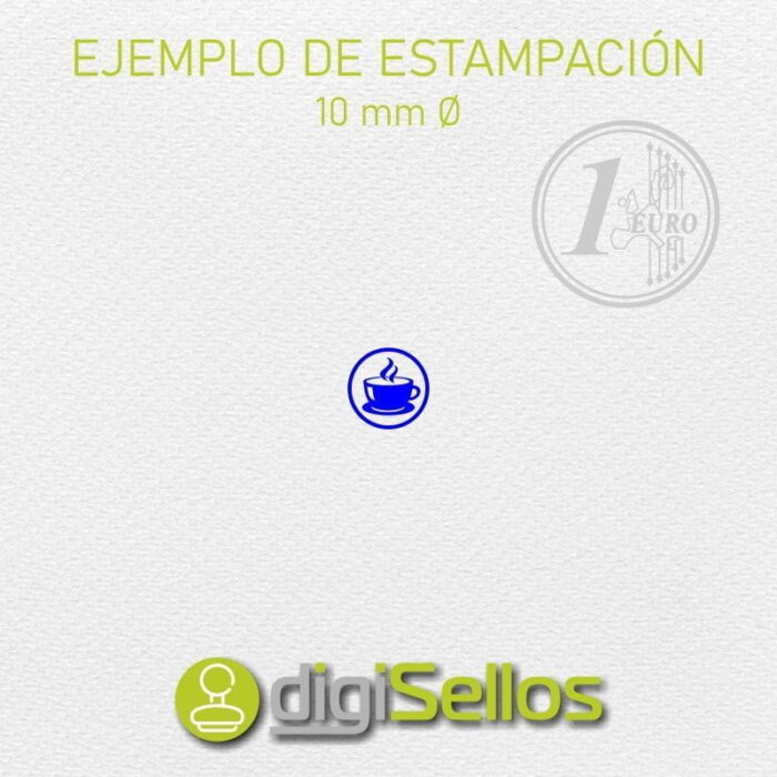 Ejemplo impresión sello 10 mm Ø