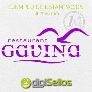 Example stamp impression 100x40 mm