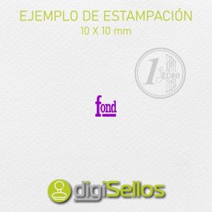 Example stamp impression 10x10 mm