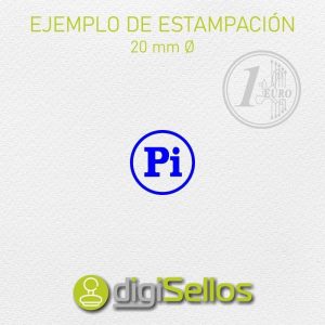 Ejemplo impresión sello 20 mm Ø
