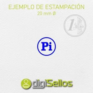 Ejemplo impresión sello 20 mm Ø