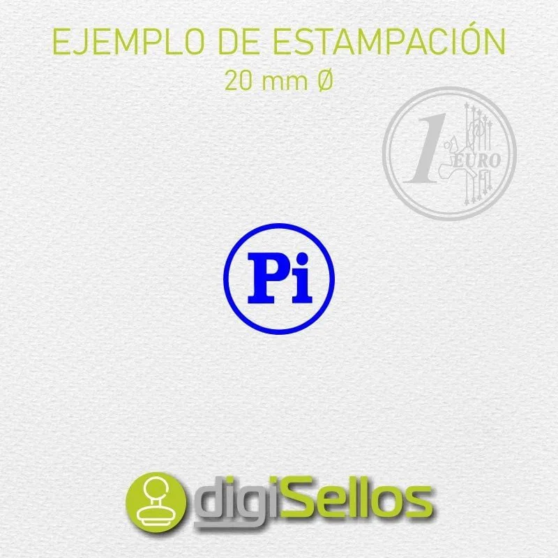 Ejemplo impresión sello 20 mm Ø