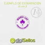 Ejemplo impresión sello 30 mm Ø