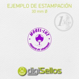 Ejemplo impresión sello 30 mm Ø