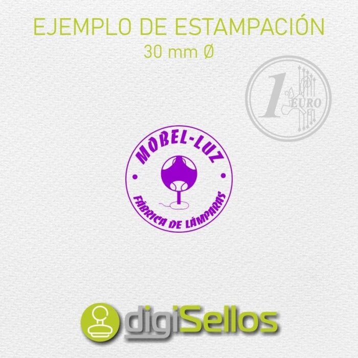 Ejemplo impresión sello 30 mm Ø