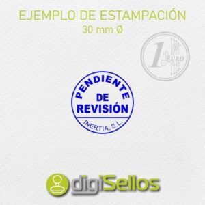 Ejemplo impresión sello 30 mm Ø