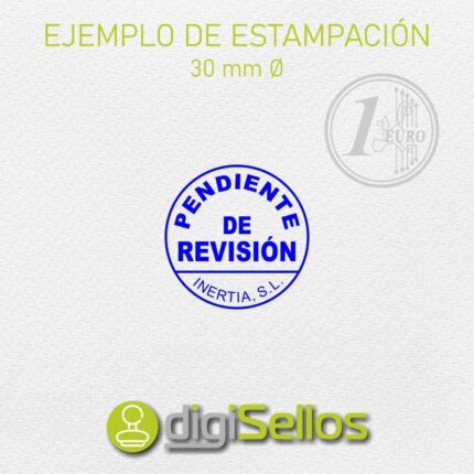 Ejemplo impresión sello 30 mm Ø