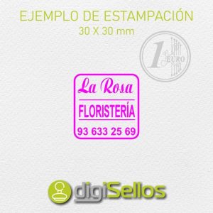 Ejemplo impresión sello 30x30 mm