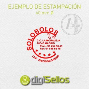 Ejemplo impresión sello 40 mm Ø