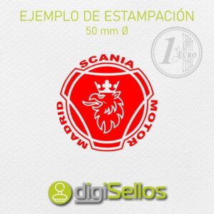 Ejemplo impresión sello 50 mm Ø