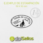 Ejemplo impresión sello 50x30 mm ovalado