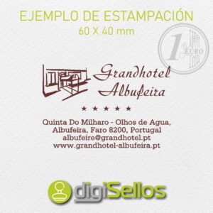 Ejemplo impresión sello 60x40 mm