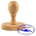 Carimbo manual oval 50x30 mm