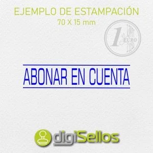 Example stamp impression 70x15 mm