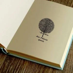 Autumn tree book stamp