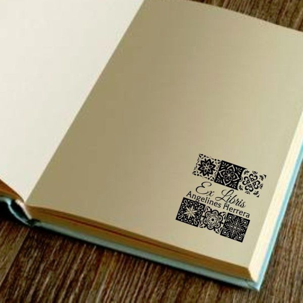 Hydraulic mosaic book stamp