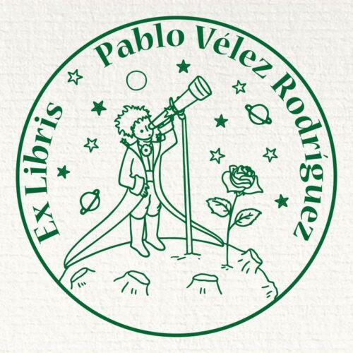Exlibrisprincipitotelescopio ► Digisellos Ex Libris Principito Con Telescopioen Globo