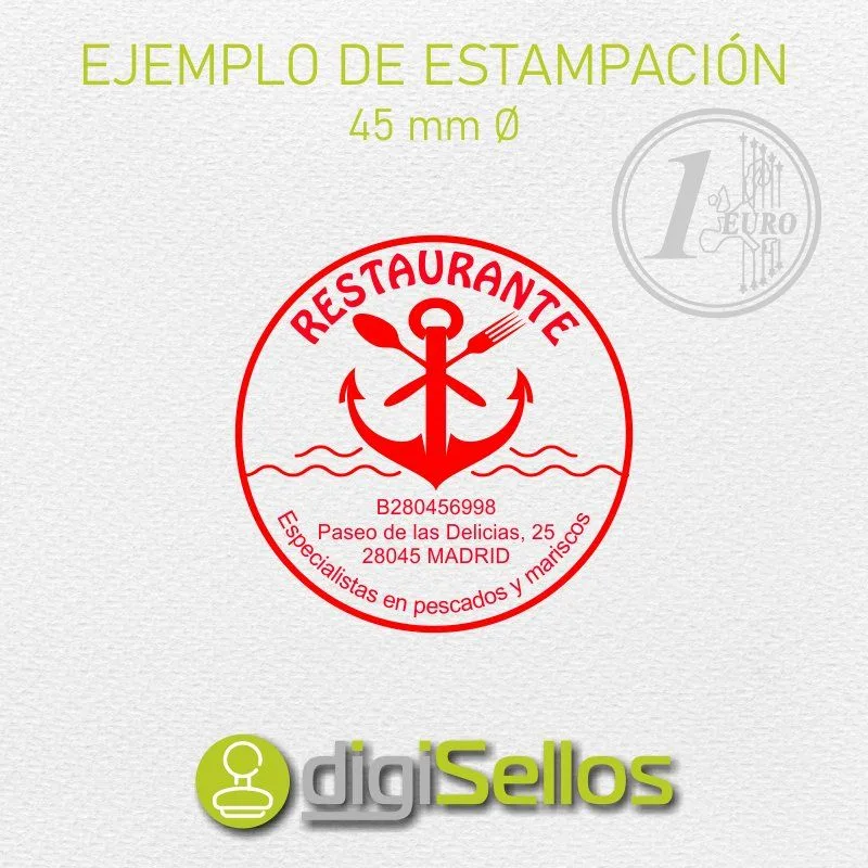 Stampi in gomma 45mm5 ► Digistamps Esempio di stampa francobollo 45 mm