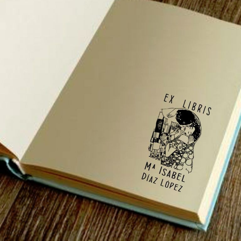 Sello libro beso de Klimt