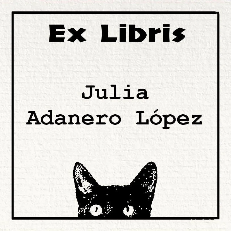 Ex libris gato mirando