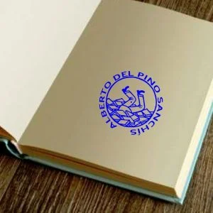 stamp book drowned in books