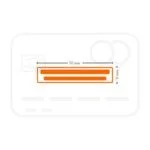 Plantilla sello de caucho 50x10 mm