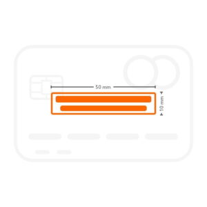 Plantilla sello de caucho 50x10 mm