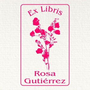 Sello Ex Libris flores