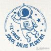 Astronaut bookplate stamp
