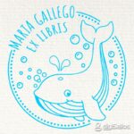 Sello ex libris ballena