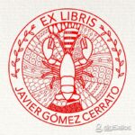 Sello ex libris cáncer