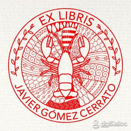 Sello ex libris cáncer