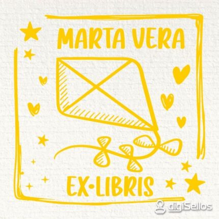 Sello ex libris cometa