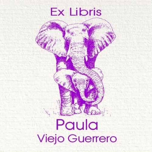 Sello ex libris elefantes