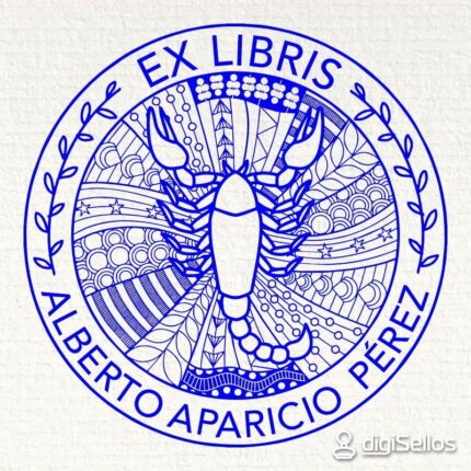 Sello ex libris Escorpio