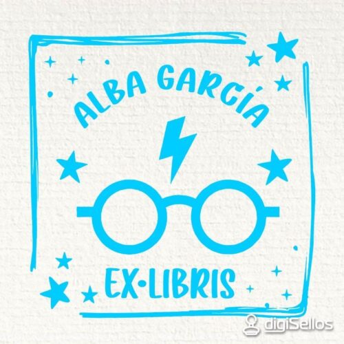 ex-libris-gafas-harry-potter Sello ex libris gafas harry potter