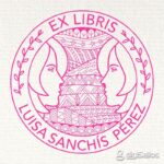 Sello ex libris Géminis