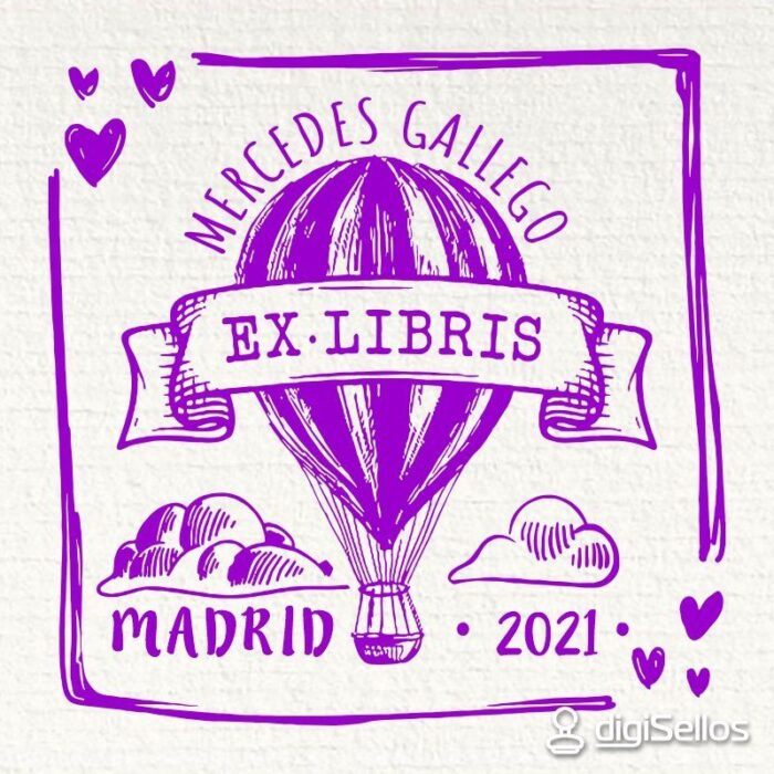 Sello ex libris globo