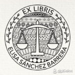 Sello ex libris libra