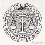 Sello ex libris libra
