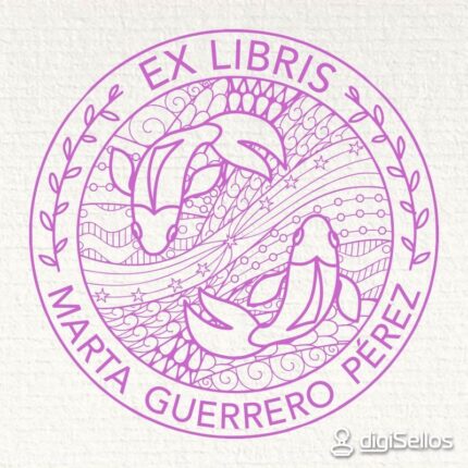 sello ex libris piscis