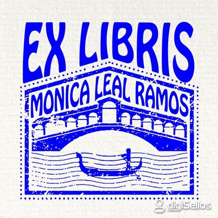 Sello ex libris puente de rialto