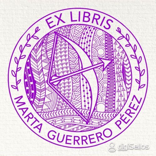 Sello ex libris Sagitario