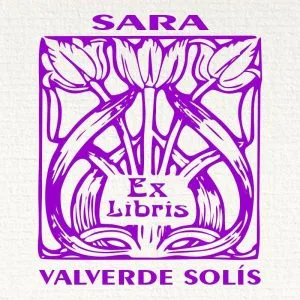 Timbre ex-libris tulipes